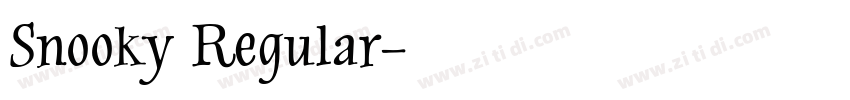 Snooky Regular字体转换